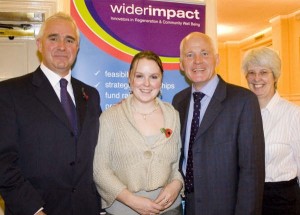 Pictured is keynote speaker MEP, Michael Cashman with members of the Wider Impact Consultancy team.